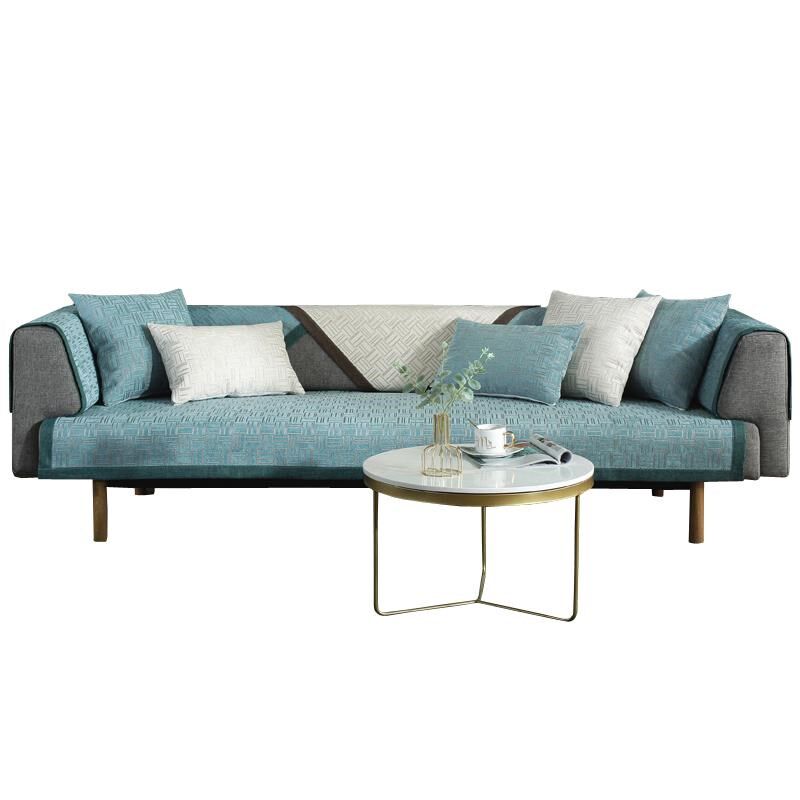 速发实木防滑沙发垫四季通用北欧简约高档中式雪尼尔座垫皮沙发套