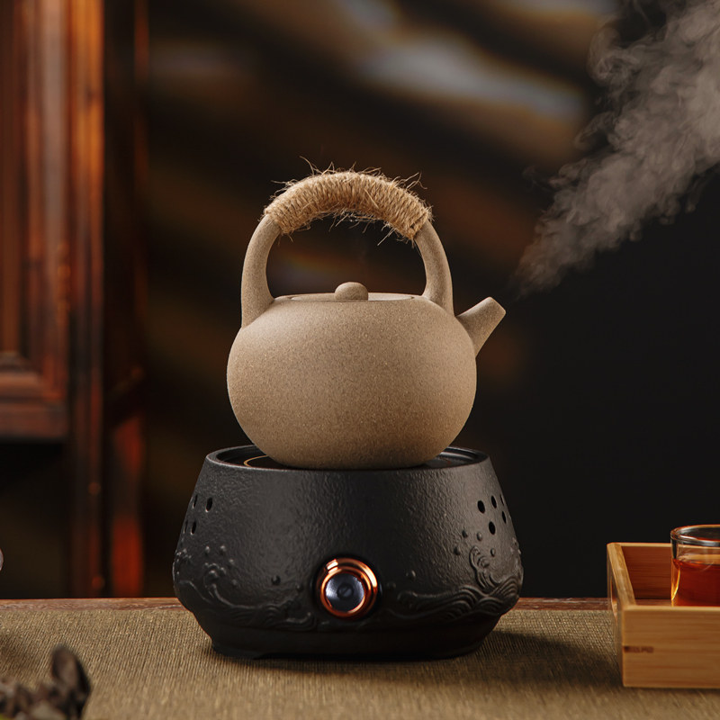 速发陶瓷煮茶壶泡茶家用煮茶器煮茶炉电陶炉煮茶茶具套装烧水壶耐
