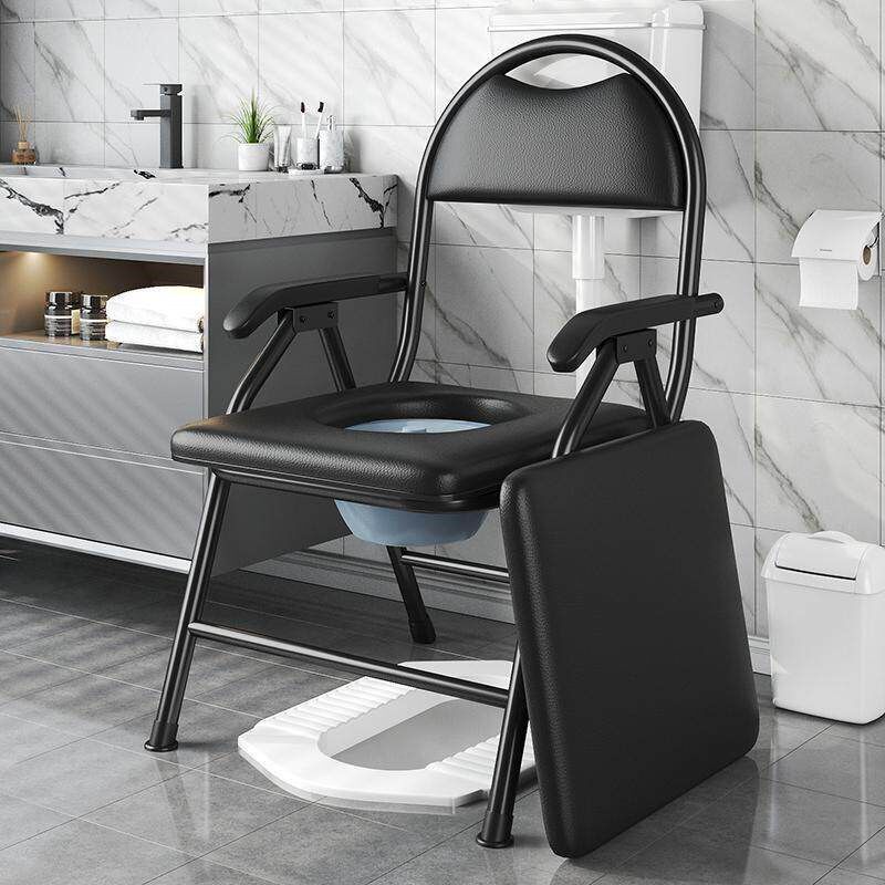 速发简易坐便椅移动马桶厕所板凳老人坐便凳可折叠座便器孕妇坐便