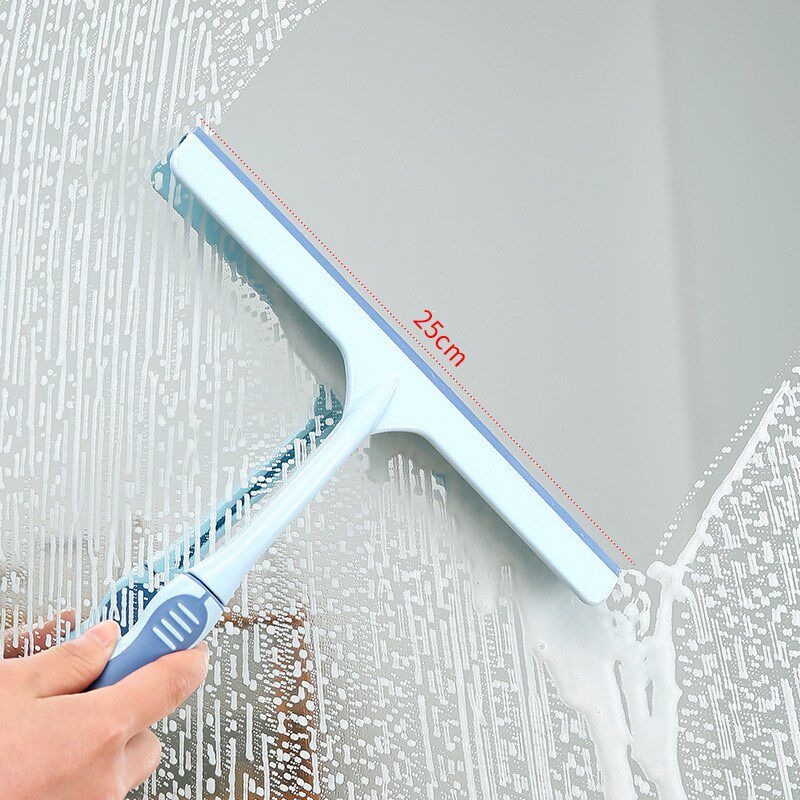 速发长柄玻璃刮单面玻卫清洁子璃生间台面镜器硅胶刮水器擦窗地板