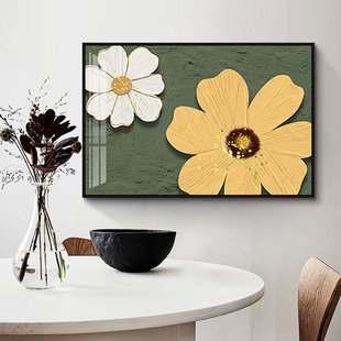 速发厚肌理油画蓝白花术抽象立体油画时尚个性艺饰巨幅装朵画