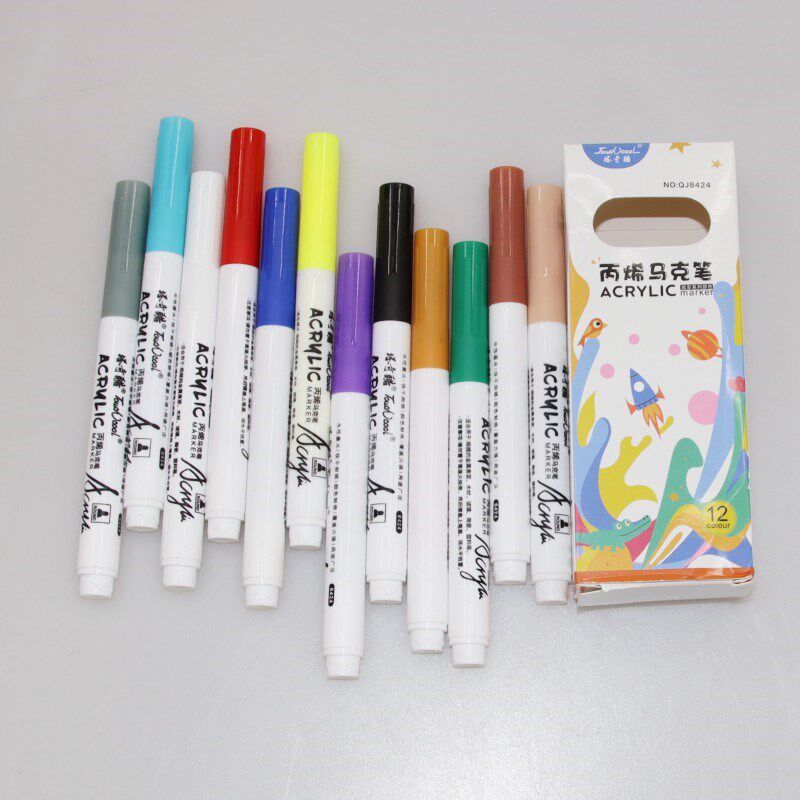 速发油漆丙烯马克笔 气球表情黑色白色彩色画眼睛笔记号笔48色