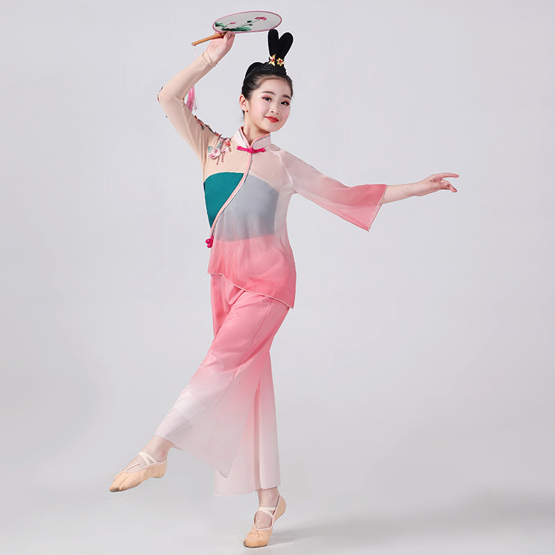 速发秧歌舞款出服装新演绣影叠香道儿古典舞儿童少具胶州秧歌舞蹈