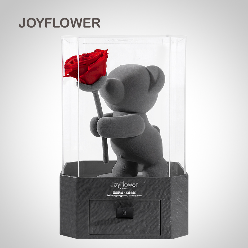 joyflower熊憨憨永生花520礼物