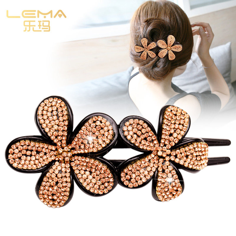 LORMA/乐玛乐玛韩版镶钻抓链水钻发抓抓夹鸭嘴夹发饰头饰发饰饰品