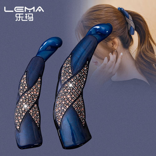 乐玛竖夹水钻韩版气质发饰
