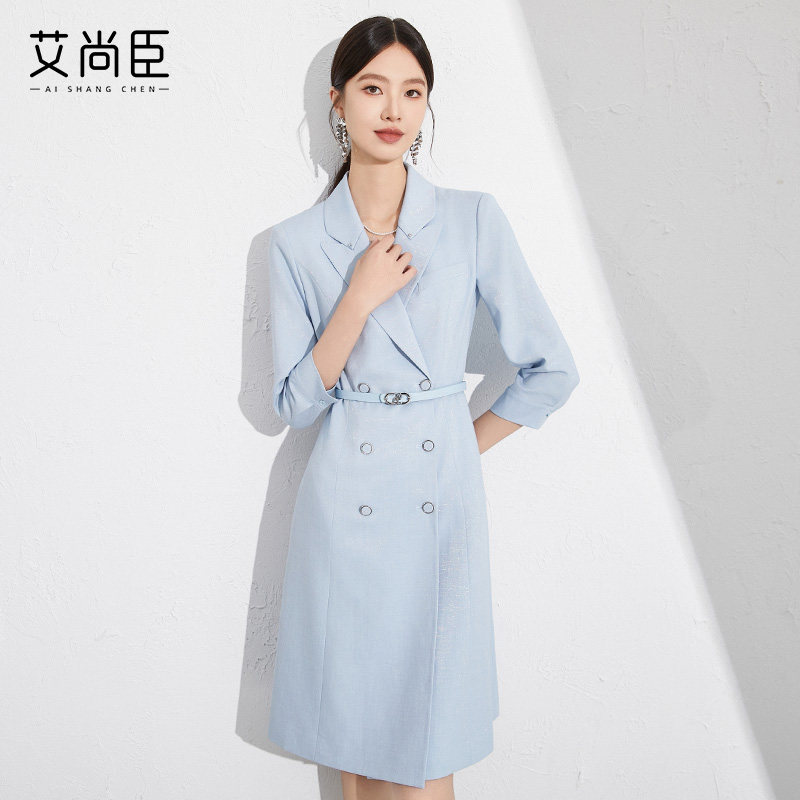 艾尚臣气质女神范高端西装连衣裙女装教师职业通勤商务正装工作服