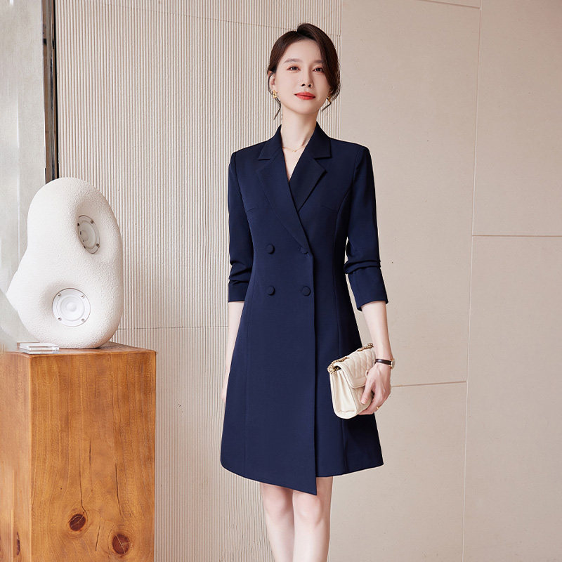 诗璐雅2026新款职业连衣裙高端质感时尚正装西装裙职场通勤女神范