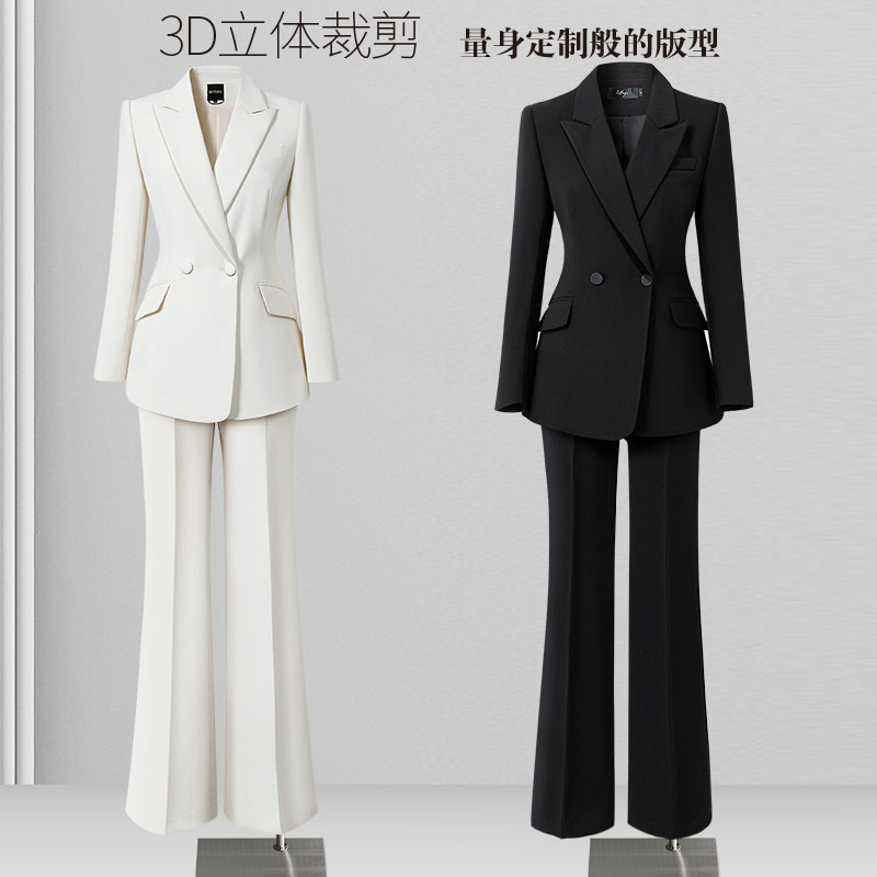 西装套装女2025新款春秋气质修身收腰职业正装OL通勤上班西服外套