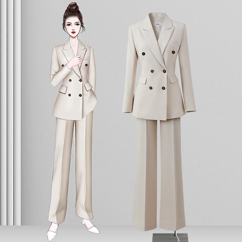 西装套装女高级感美业讲师主持人正装工作服职业气质通勤西服外套