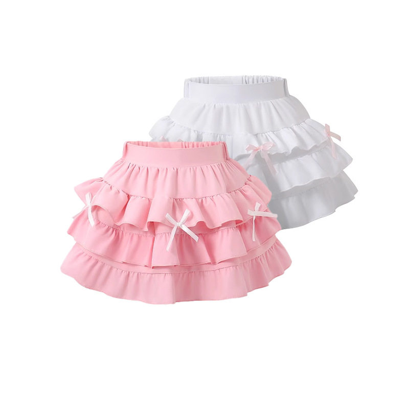 女童公主短裙春秋儿童百褶蛋糕裙女孩荷叶边芭蕾风洛丽塔半身裙子