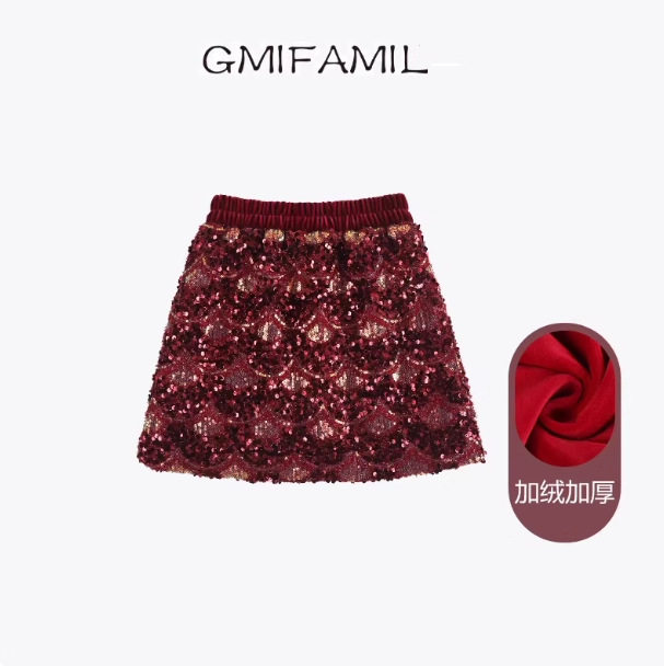 童装女童半身裙冬季新年儿童红色闪亮珠片裙子小女孩过年加绒短裙,童装/婴儿装/亲子装,半身裙,淘宝优惠券,粉丝福利购,淘宝优惠卷