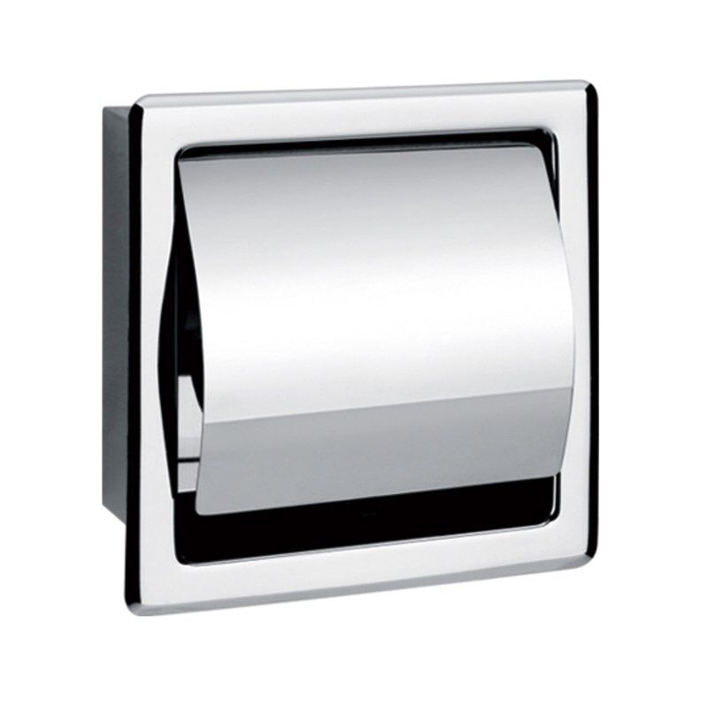 速发工程酒店浴室用不双钢暗藏嵌入式型槽方锈厕所卷纸座纸巾盒