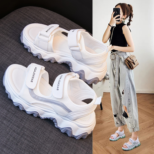 速发凉鞋2024年新款松糕厚底鞋闲运夏沙滩鞋子动季百搭凉休款