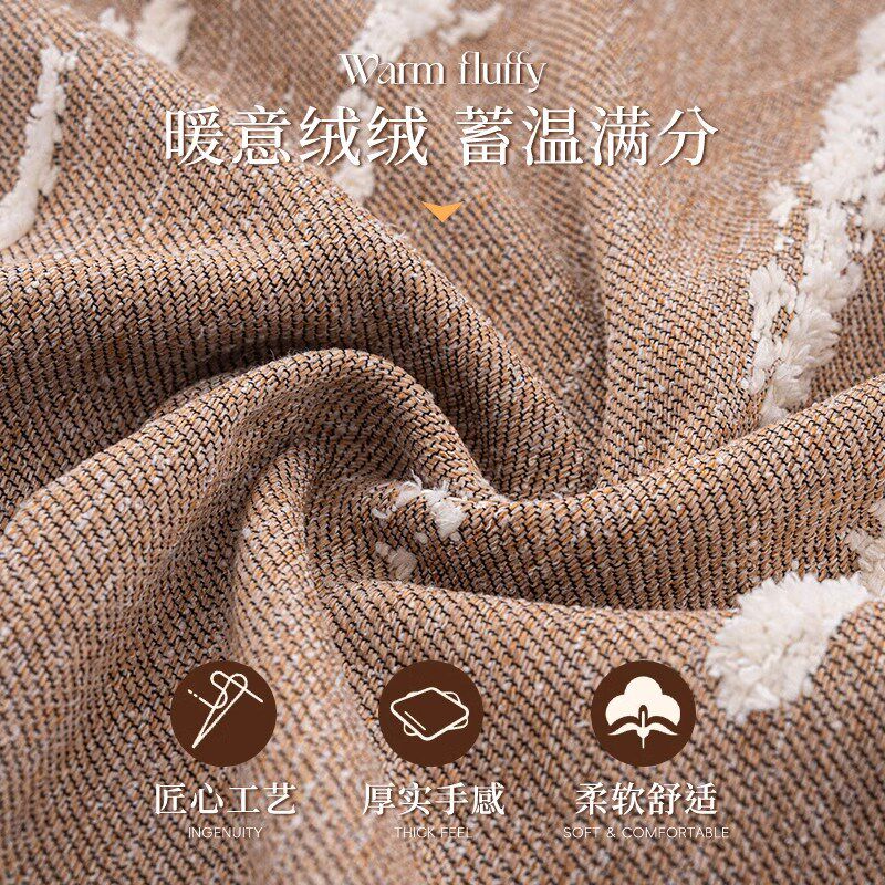 速发季毛绒沙发巾一整张全盖现代简约沙发垫秋轻奢高级感沙发盖布