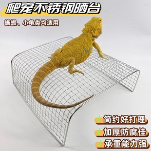 速发爬宠晒台鬃狮蜥幼体钢子晒不攀爬架镀锌网锈苗网PVC箱造景休