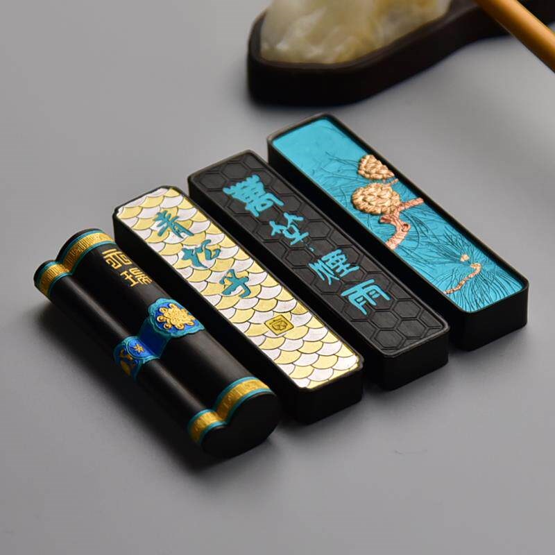 速发徽州老墨厂纯松烟油烟墨老墨块墨条墨锭特价包邮清仓处理文房