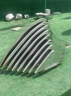 速发公外不锈钢假山雕装金属切片山形酒店广场塑饰品水景户园摆件