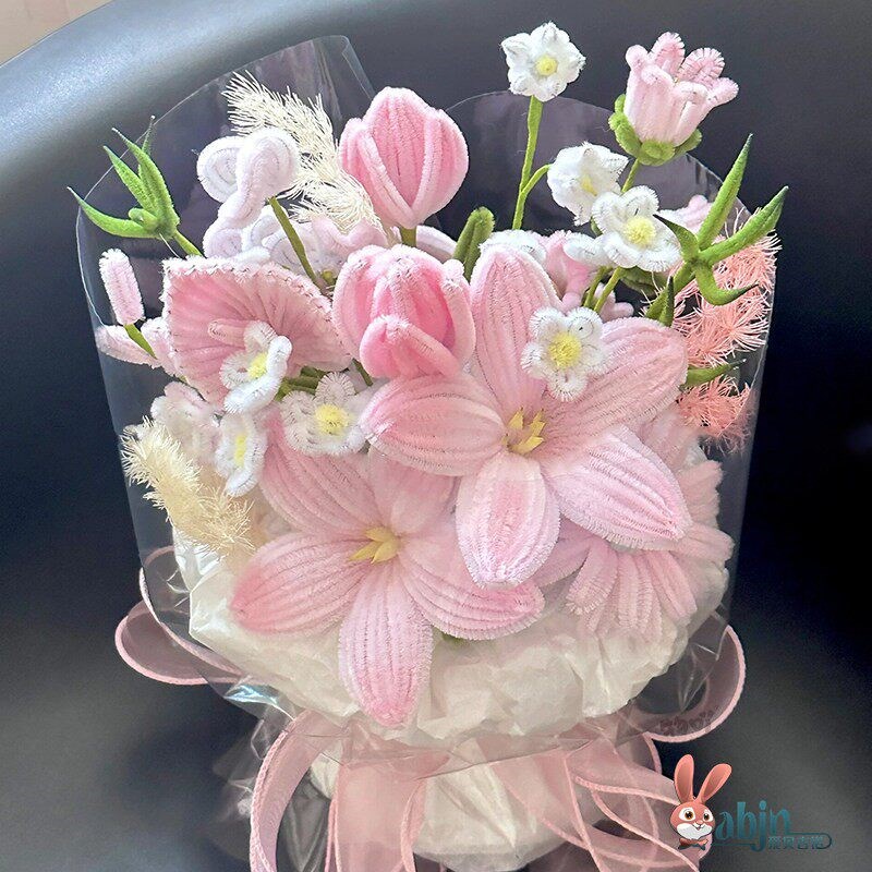 速发三八妇节礼物花束创意手捧花扭扭棒手工材料生日手工花全套