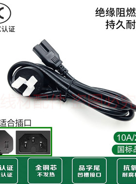 适用小熊DKL-C16C1电烤炉烤涮一体锅电火锅电烤盘3孔电源线插头