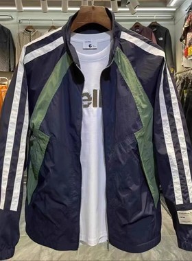 速发2024夏夹新款男士防晒服立领季克拼色薄工防晒衣休闲宽松款装