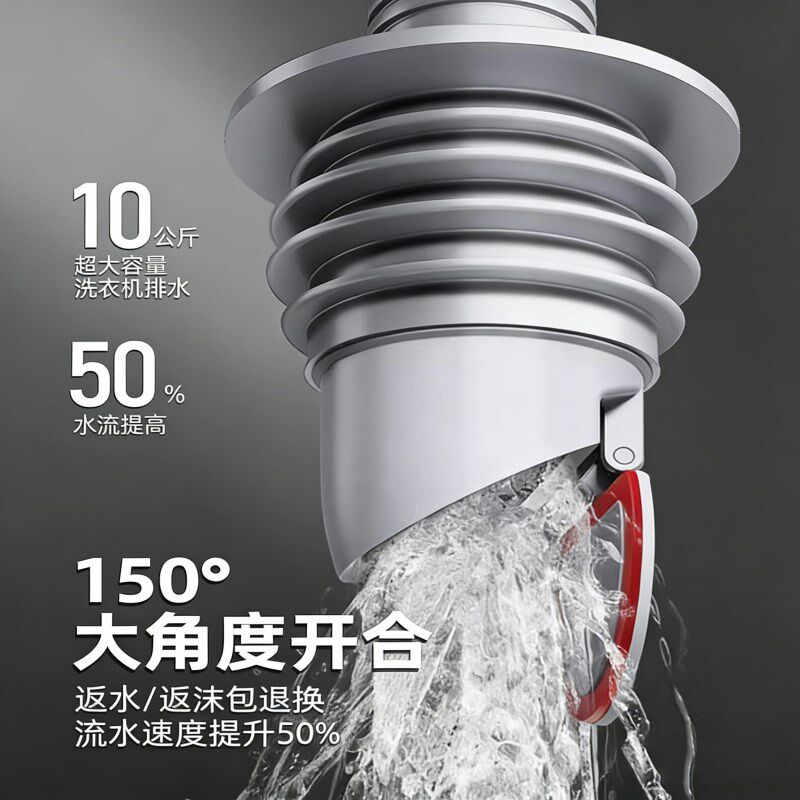 速发下水管道防返臭神器密封塞圈封口盖厨房洗衣机排水5075管地漏