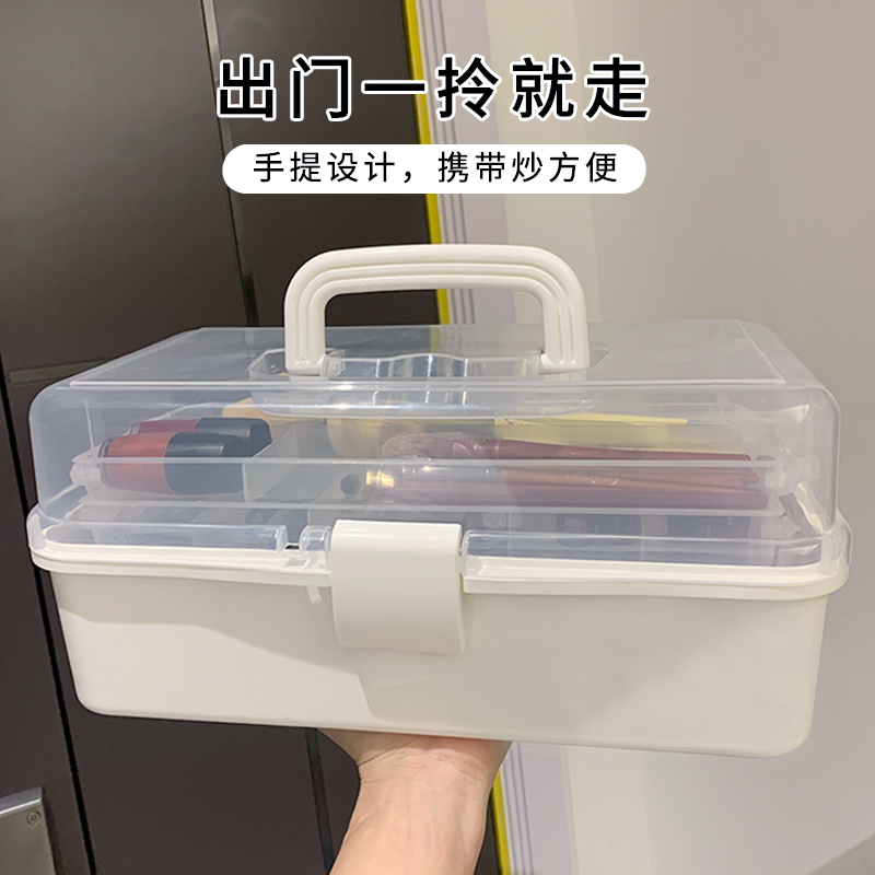 速发化妆品收纳盒桌面收纳化妆置物架美甲收纳架指甲油收纳箱防尘