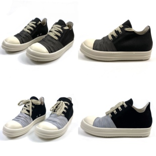 RODOWENS25ss RO风格 Owens暗黑 老款白褶皱灰绿帆布低帮鞋 tpu