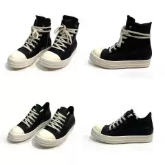 Rodowens25Ss Ro Dark Style Owens New Lace-Up Design Classic High-Top Shoes with Lychee Pattern