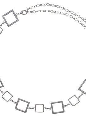 苏心方框链条腰饰冷淡风时尚潮搭女式配饰可调节链条腰带款饰品