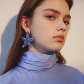 苏心海星镶钻耳钉女轻奢高级感气质耳环设计感夏天海边度假耳饰