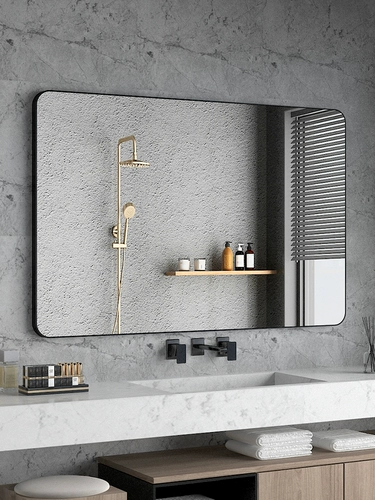 Зеркало Стена Стена -главная спальня для ванной комнаты в ванной комнате, висящая стена -стиль легкая роскошная роскошная высокий уровень высокого уровня зеркало на высоком уровне