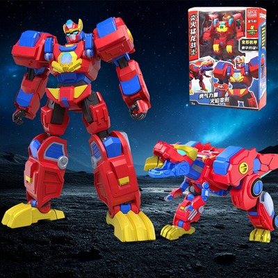 帮帮龙变形玩具探险先锋韦斯霸王龙炎火猛龙战士合体机器人全套新
