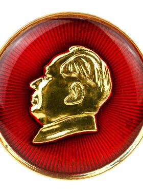 毛主席像章胸针别针扣式毛泽东男女式纪念徽章深红色圆型头像饰品