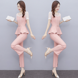 RM16406#夏季套裝女 新款小个子显瘦气质炸街减龄时尚套装两件套洋气
