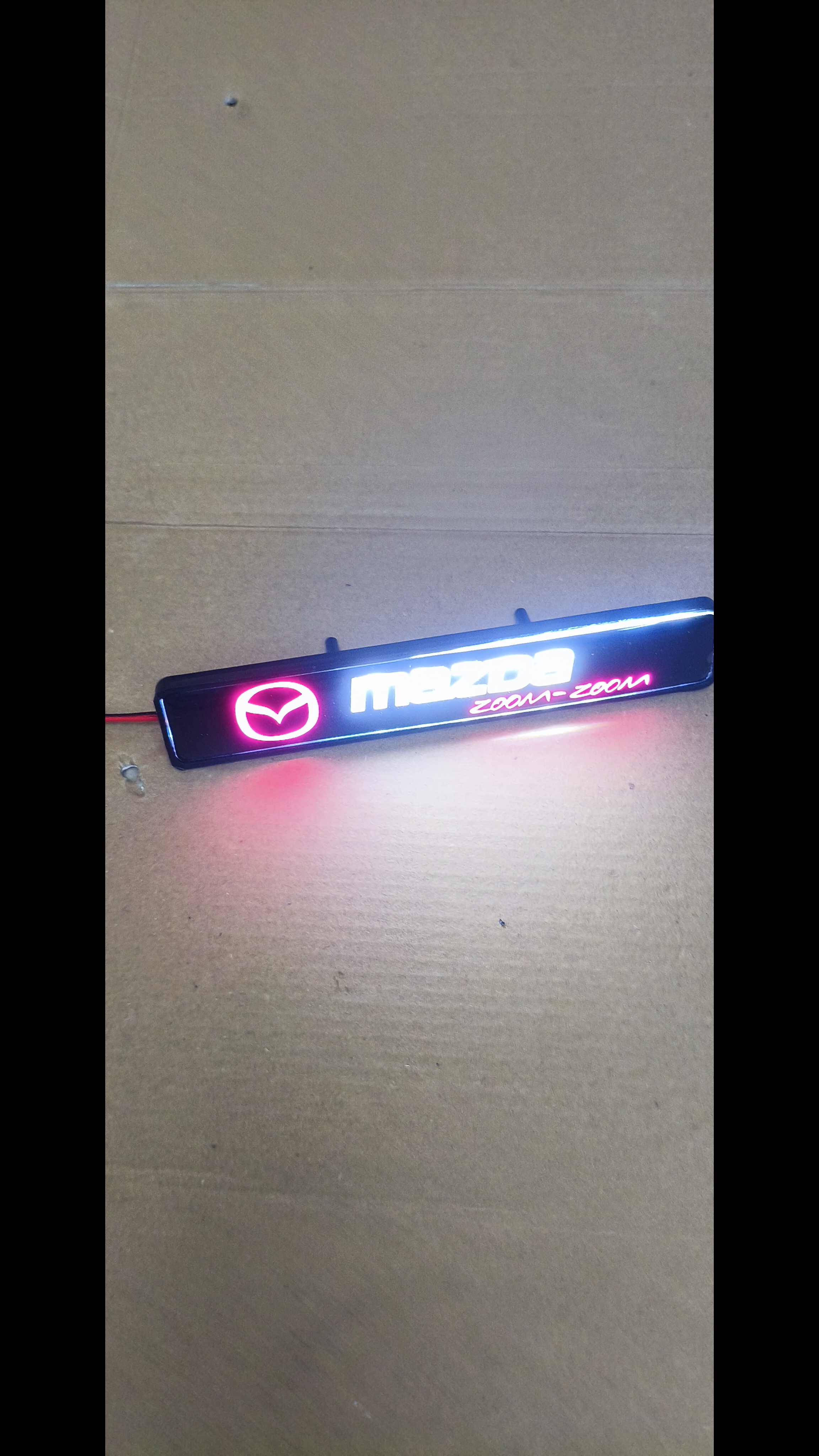 马自达汽车发光车标灯LED中网灯前栅栏装饰中网标改装日行灯