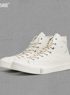 BLESS SHOE PURE B6 手工制作 经典款白色真皮高帮小白鞋休闲鞋