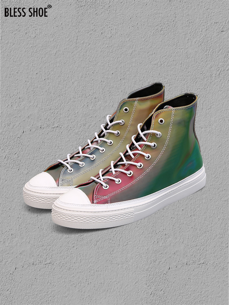 BLESSSHOE变色反光休闲鞋高帮鞋