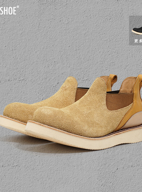 BLESS SHOE 24AW ROMEO 低帮真皮切尔西靴 固特异手工圆头马丁靴