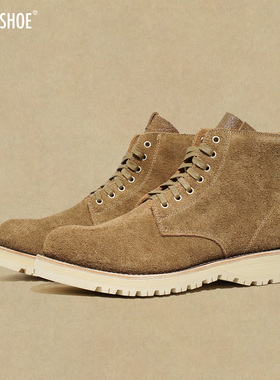 BLESS SHOE X YONDER REALM ROUND TOE固特异工艺缝制真皮工装靴