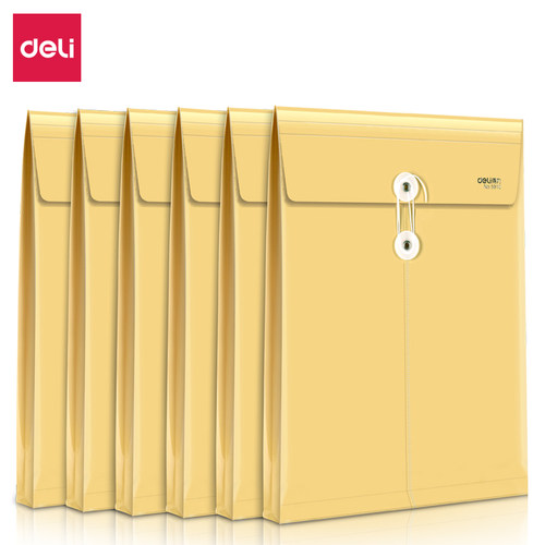 得力塑料防水档案袋PP资料收纳袋