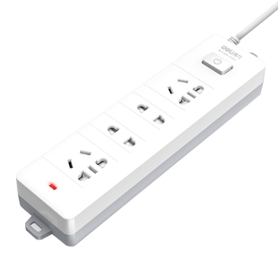 得力拖线板插线板插座插排插板带线电源接线板多功能家用排插