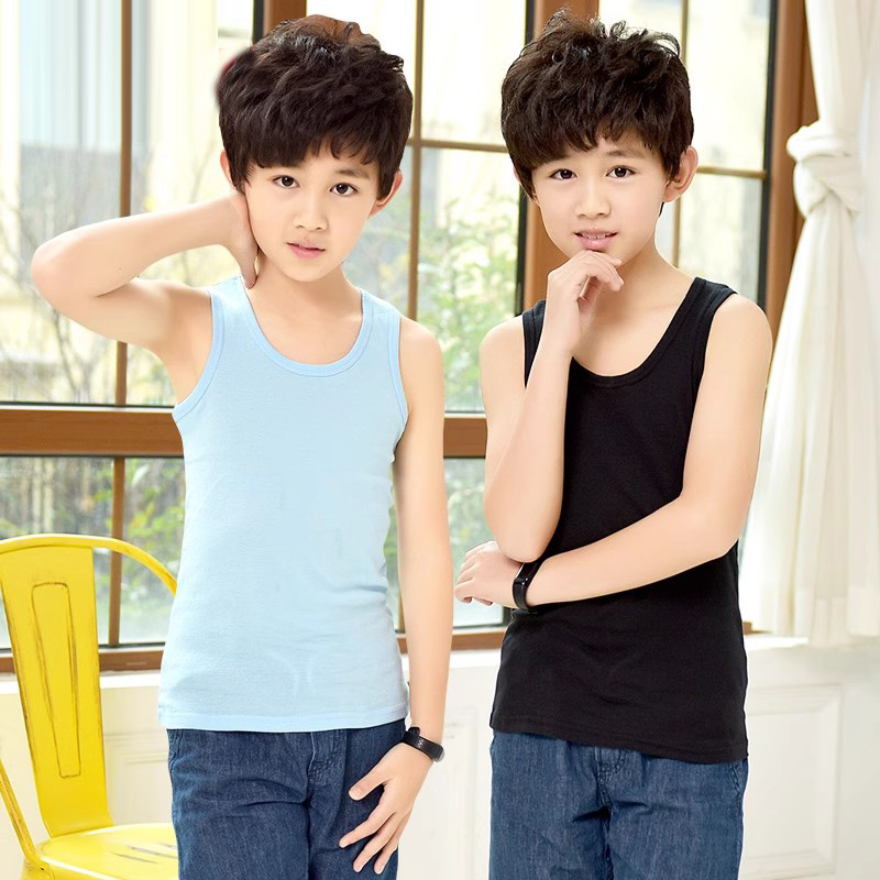 纯棉男童背心夏季薄款宝宝打底