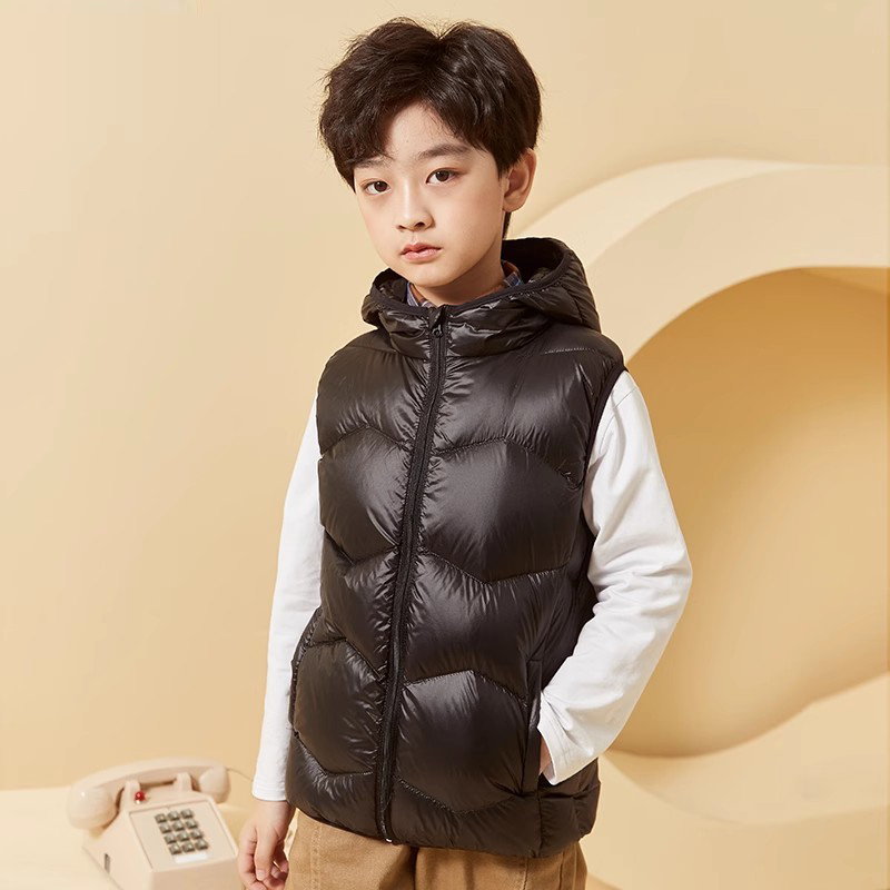 男童秋冬外穿连帽轻薄冬季羽绒服