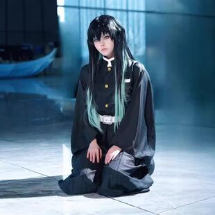 鬼灭之刃时透无一郎cos服二次元套装鬼杀队队服cosplay服假发鞋服