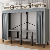 免安装 衣柜家用卧室出租房用简易折叠布衣柜钢管加厚大号金属柜子