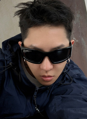 FINE STATE墨镜男款黑框高级感大脸痞帅开车防紫外线太阳眼镜男士