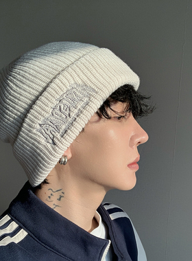 FINE STATE帽子男士冬季保暖潮牌针织帽毛线帽男款冬天护耳冷帽男