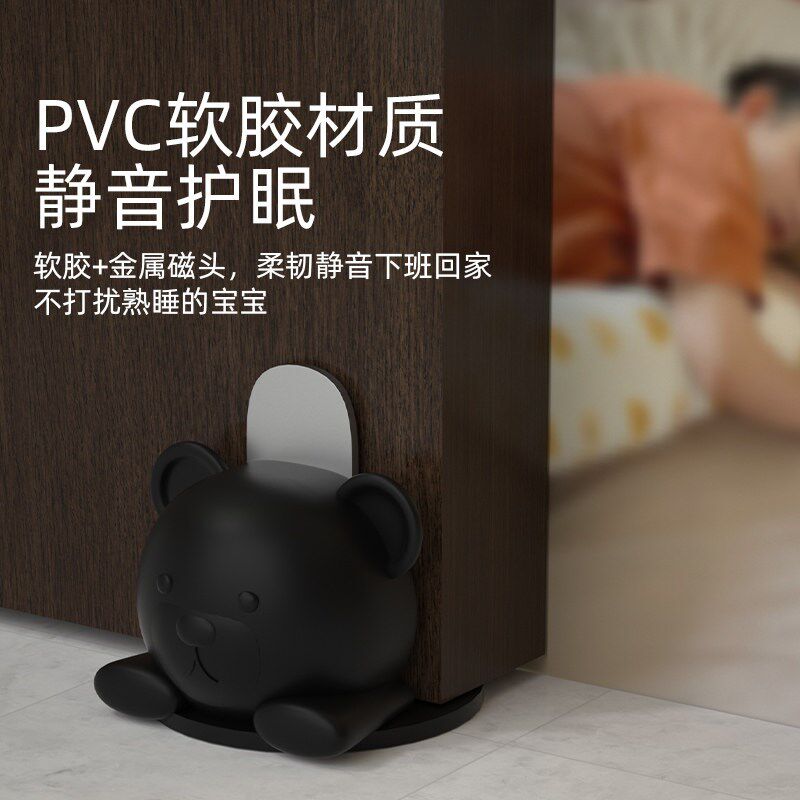 速发门吸免打孔阻门强磁挡门器静音硅胶护墙卫生间门碰防撞器地吸