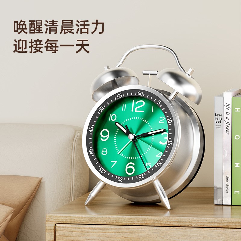 速发铃属闹钟时生儿童专用起床神器创意机械打金小闹钟桌面学钟摆